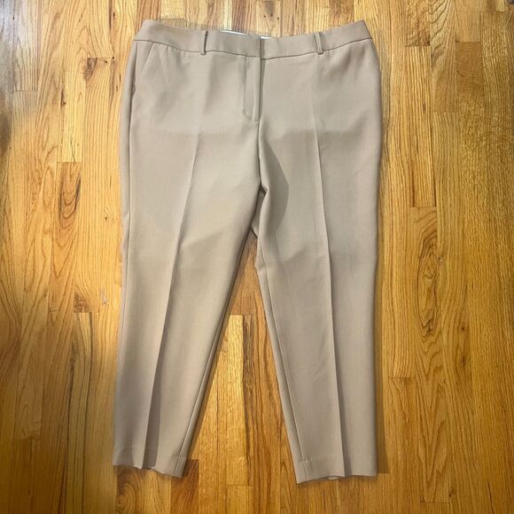 TALBOTS HAMPSHIRE STRAIGHT ANKLE PANT - CURVY FIT Sz 20W Tan Rattan $149 retail - Picture 5 of 12